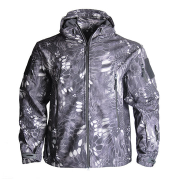 Men’s Tactical Soft Shell Jacket – Fleece Lined Waterproof Camouflage Outdoor Jacket